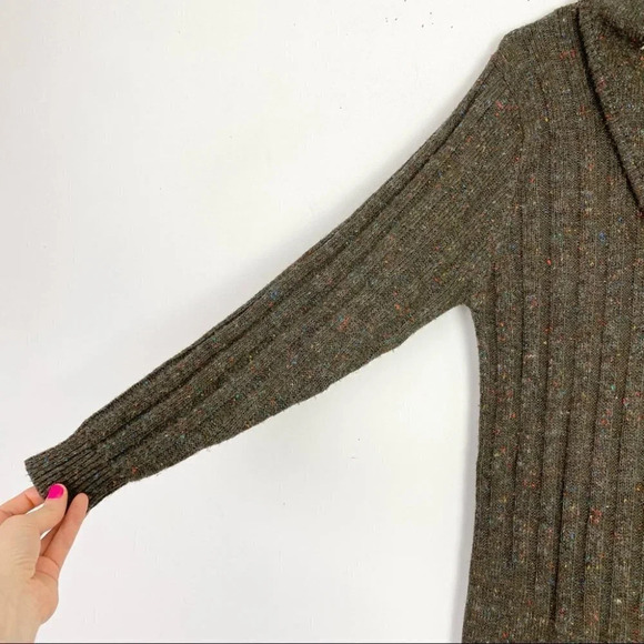 Vintage 80s Geraldine Peterson Long Cowlneck Sweater Dress Women Small Maxi Midi - Picture 6 of 11